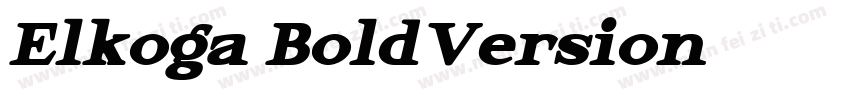 Elkoga BoldVersion字体转换